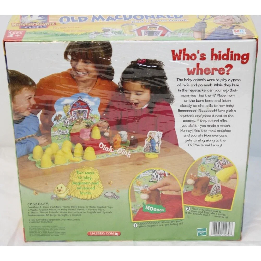 2003 NEW Old MacDonald Farm Game Storybook Nursery Rhyme Preschool Factory Seal